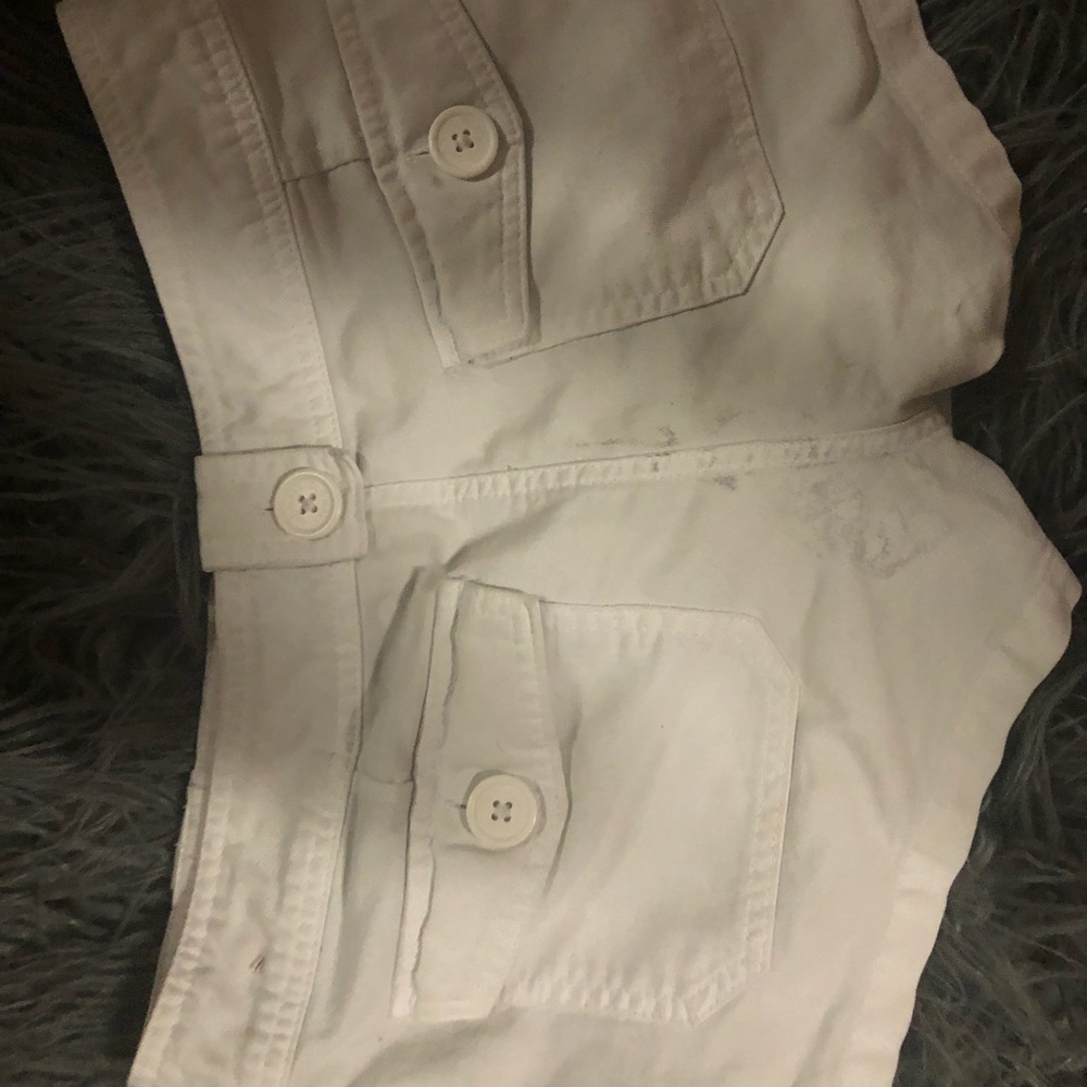 White cargo shorts